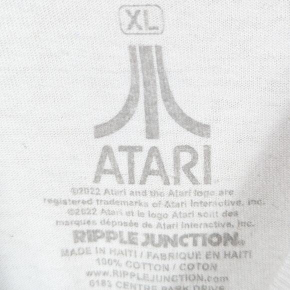 Atari Pong XL T-Shirt Men's White 2022 Ripple Junction Retro Gaming Graphic Tee - Picture 3 of 5